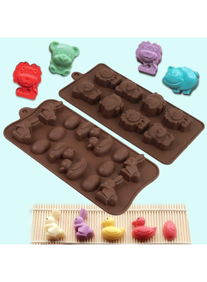 Diverse Animal Silicone Chocolate Making Molds, Food Grade Silicone for Chocolate, Candy, Ice Cube, Dog Treats. 4 Pcs - Image 2